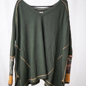 LIKE NEW Free People Olive Green Waffle Tunic